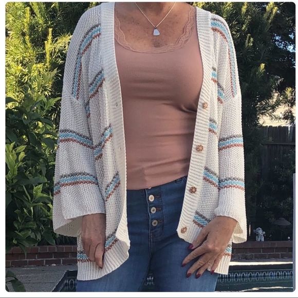 POL Open Front Sweater Cardigan with Pockets